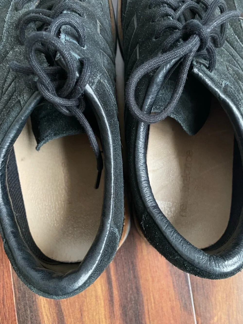 New Balance Black Suede Leather Oxford Casual Dress Sneakers MD1100BK Size 10